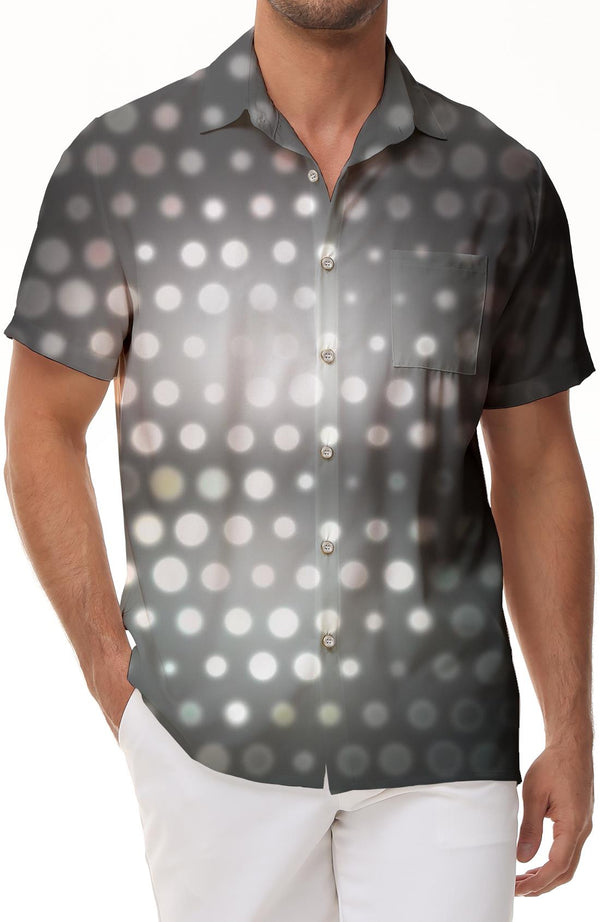 Tropical Summer Gradient Polka Dot Men's Casual Shirt