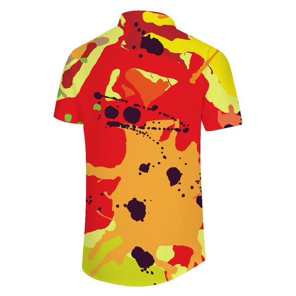 
Mens Fashion 3D Printed Graffiti Casual Summer Short Sleeve Regular Fit Button Casual Shirt Hawaiian Style
                
