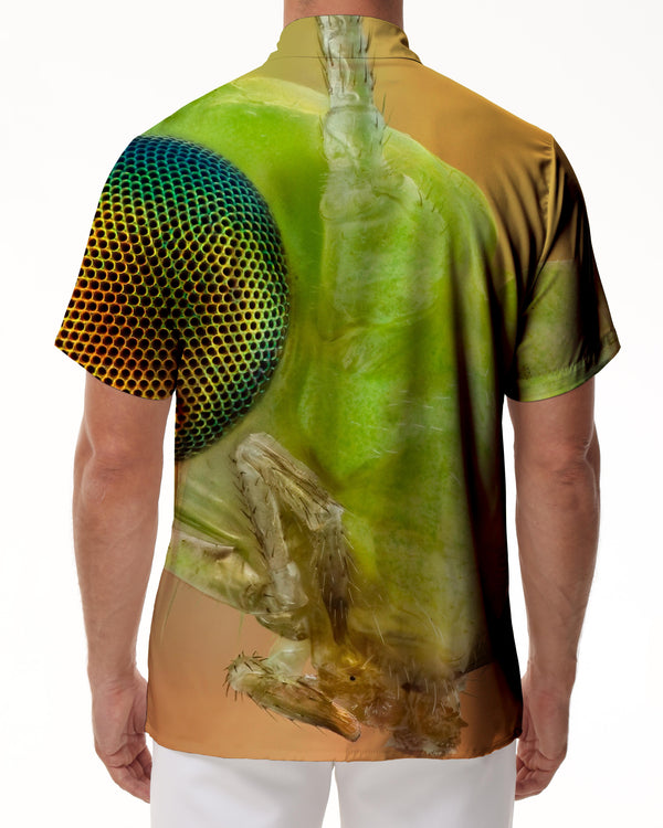 
Green Insect Men's Casual Button Shirt Short Sleeve Cuban Shirt Print Summer Short Sleeve Shirt Tops
                