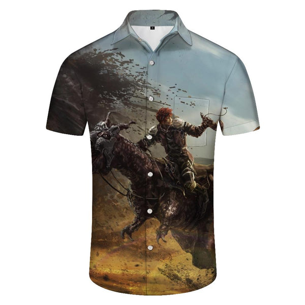 
Men's Casual Button Shirt 3D Animal Full Print Short Sleeve Fashion Colorful Lapel Hip Hop Summer Vacation Shirt
                