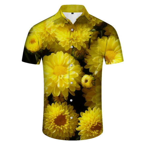 
Yellow Daisy Watercolor Hawaiian Shirt Men's Short Sleeve Button Shirt Casual Summer Shirt Seaside
                