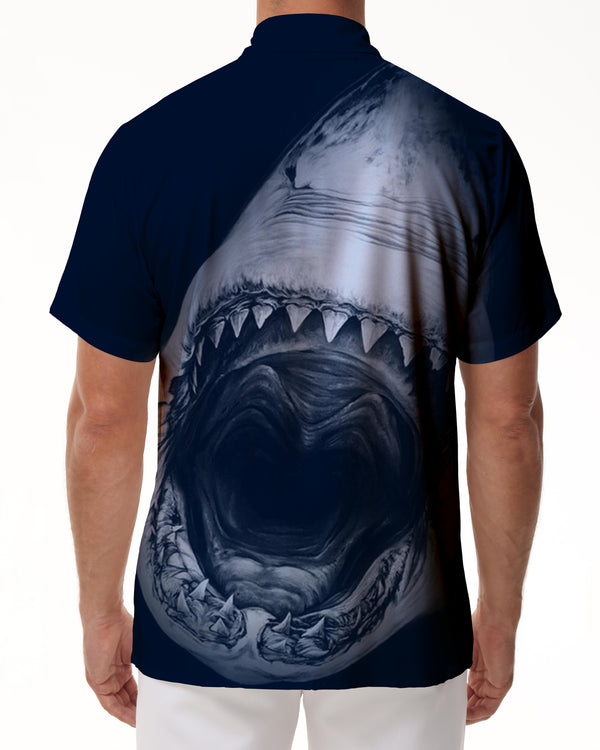 
Deep Sea Four Seasons Summer Fashion Men's Short Sleeve Hawaiian Shirt 3D Animal Shark Printed Casual Shirt Beachwear
                