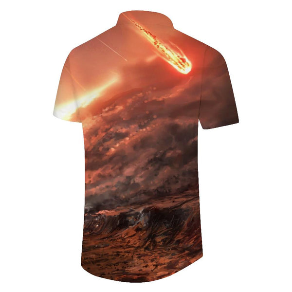
Mens Hawaiian Shirt Outer Space Natural Disaster Summer Short Sleeve Button Casual Beach Shirt
                