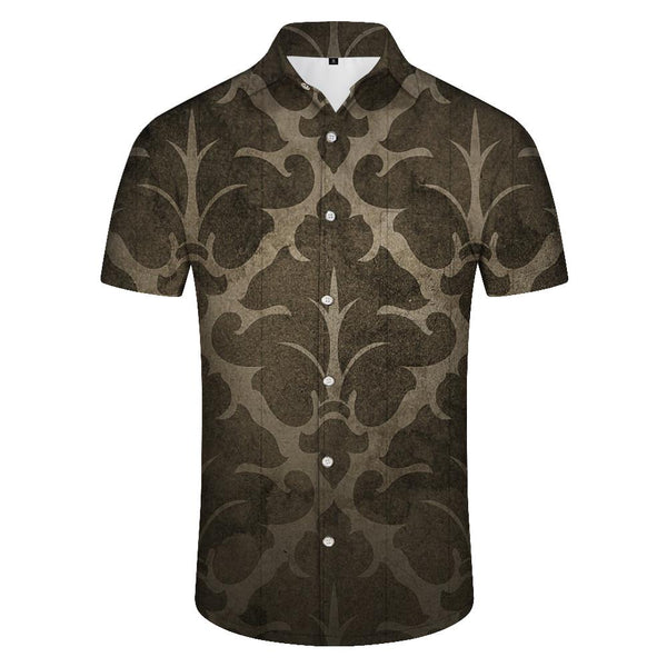 
Camouflage Pattern Men's Hawaiian Casual Personalized Button Lapel Short Sleeve Everyday Summer Fishing Outfit Brown
                
