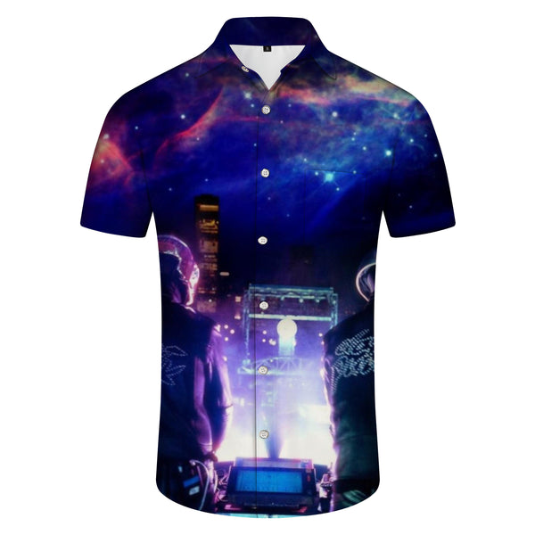 
Purple Silver Sea Summer Casual Short Sleeve Tops Men Shirt Button Down Shirts Suitable for Office Beach Travel
                