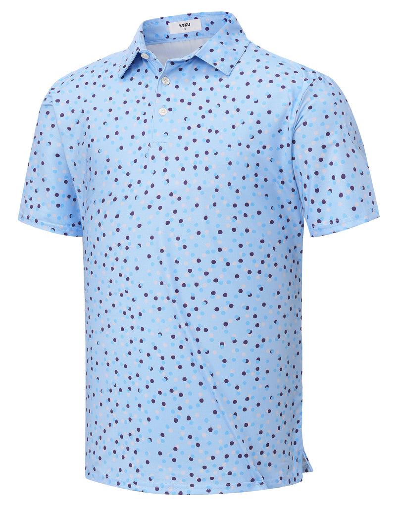 Men’s Micro Print Polo – Soft Fabric, Breathable and Durable Wear