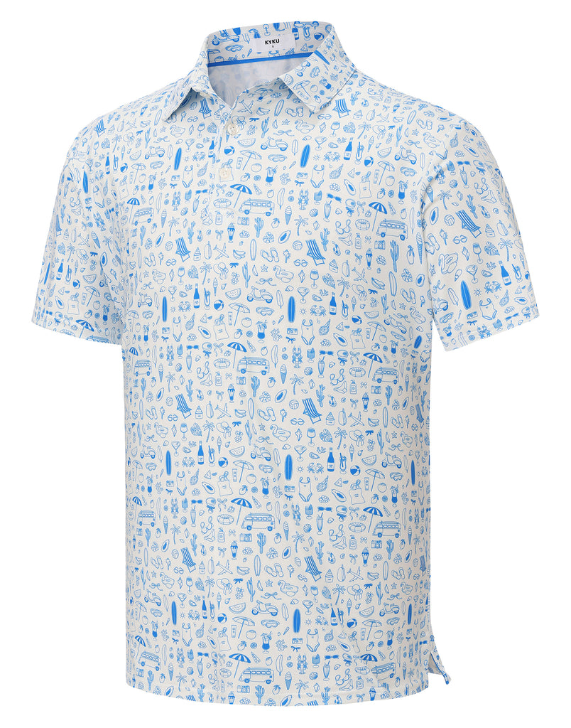 Men’s Micro Print Polo Shirt – Cool Wearing Experience, Built for Comfort