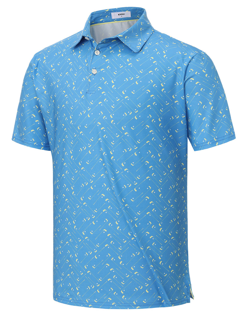 Men’s Micro Print Polo – Breathable Comfort with Durable Construction