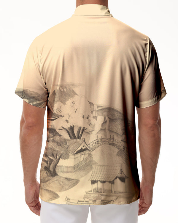 
Men's Shirt White Short Sleeve Lapel Running Shirt Hawaiian Shirt Sports Shirt Light Men's Beach Shirt Street Casual Outdoor Spring Summer
                