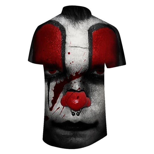 
Halloween clown print Hawaiian shirt fashion shirt beach shirt vacation men's fashion shirt summer clothes
                