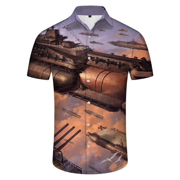 
Jet Fighter Mens Hawaiian Shirt Tops Vintage Short Sleeve Beach Shirt Button-Down Casual
                