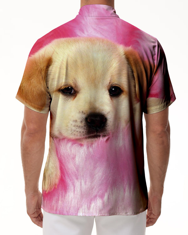 
Labrador Retriever Printed Men's Button Loose Hawaiian Shirt Casual Summer Beach Shirt with Pockets Short Sleeves
                