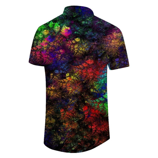 
Colorful Art Personalized Painting Men's Short Sleeve Shirt Lapel Button Fashion Breathable Top Hawaiian Short Sleeve
                