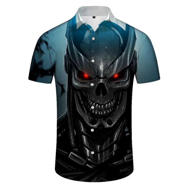 
Mech Skeleton Warrior 3D Digital Printing Hawaiian Shirt Men's Summer Short Sleeve Button Casual Beach Shirt Beach
                