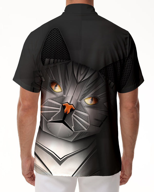 
Cat Men's Summer Shirt 3D Cat Printed Pattern Short Sleeve Casual Fashion Button Lapel Top Men's
                