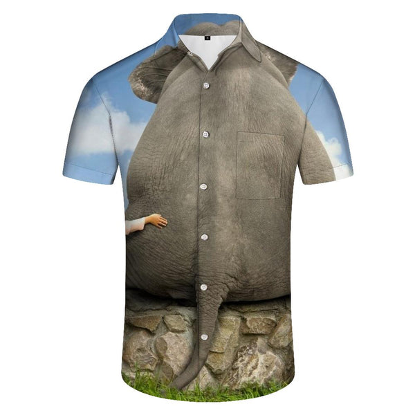 
Elephants Art Mens Casual Shirt Short Sleeve Regular Fit Fashion Camping Beach Shirt Top
                
