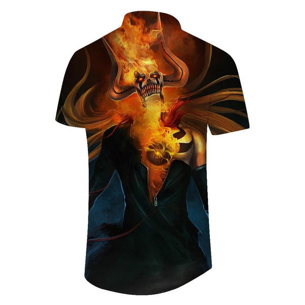 
Wicked Hell Cool Fashion Men's Casual Daily Street Loose Short Sleeve Tropical Short Sleeve Button-down Beach Hawaiian Shirt
                