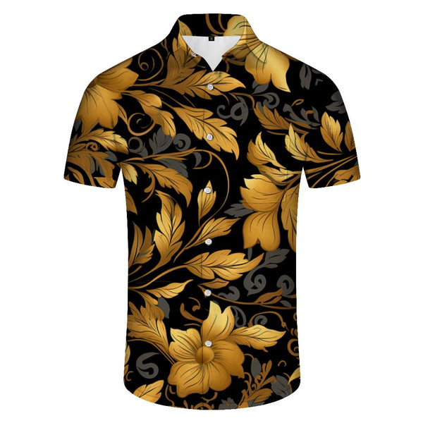 
Casual Summer Hawaiian Beach Shirt Short Sleeve Button-Down Collar Floral Print Beach Shirt with Pockets Regular Fit Top
                