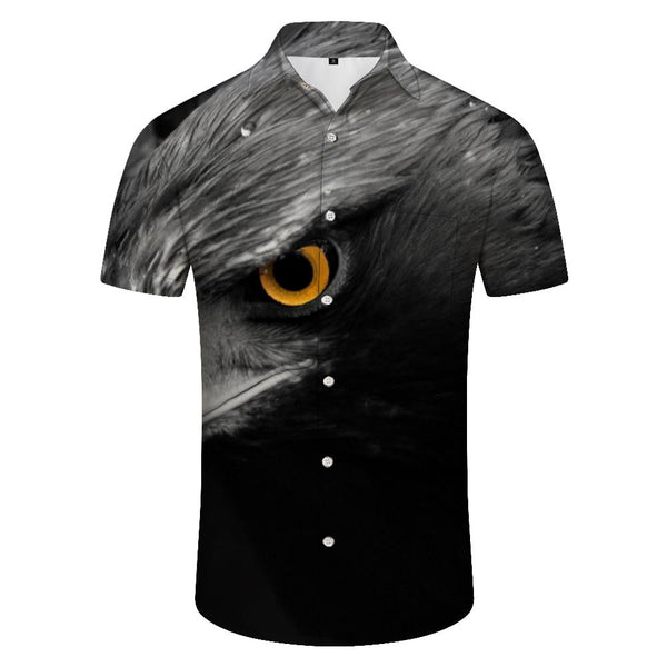 
Grey Eagle Funny 3D Print Shirt Men Summer Graphic Short Sleeve Hawaiian Button Top Style
                
