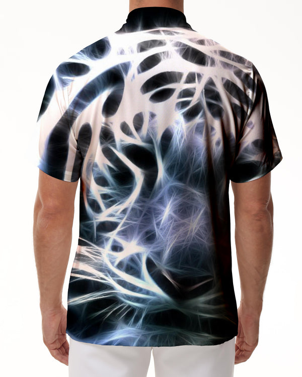 
Art tiger head fashion loose men's regular short-sleeved shirt summer tropical mixed color beach wear
                