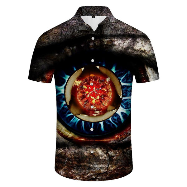
Hawaiian Shirt Men's 3d Pupil Print Shirt Summer Street Shirt Hip Hop Short Sleeve Loose Top Shirt
                