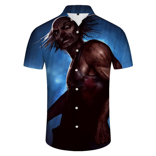 
Butcher Fierce Summer Regular Button Beach Shirt Tops Casual Shirt Printed Short Sleeve Shirt Fashion Retro
                