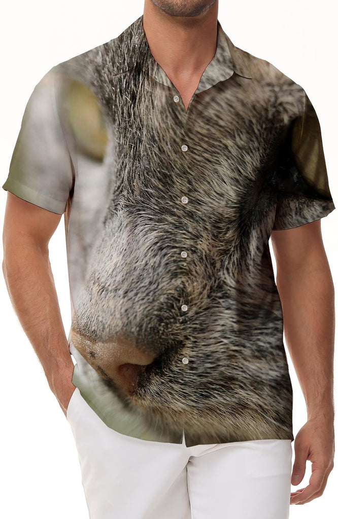 3D digital printing animal cat fun funny men's daily casual loose simple short-sleeved shirt tropical fashion cool top