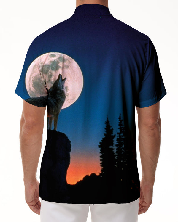 
Sly Wolf All Seasons 3D Printed Graphic Casual Hawaiian Button Lapel Men's Shirt Short Sleeve
                