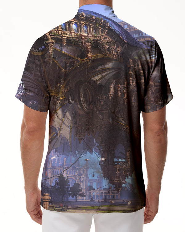
Men's Button-Down Casual Shirt Fantasy Vintage Short Sleeve Shirt Loose Fit Hawaiian Shirt with Pockets
                