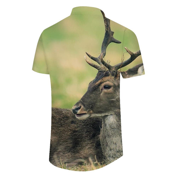 
Brown Deer Buck Scottish Wild Mens Hawaiian Shirt Short Sleeve Lapel Button Fashion Shirt Beachwear
                