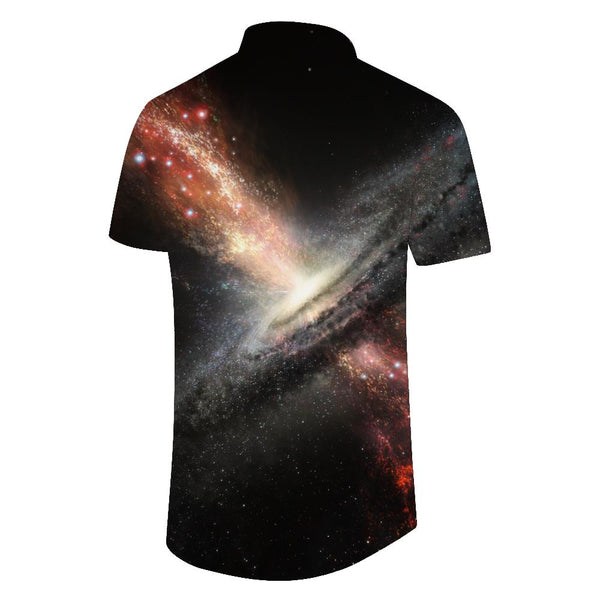 
Fantasy Spiral Galaxy Men's Casual Button Short Sleeve Hawaiian Shirt Cool Hawaiian Shirt
                