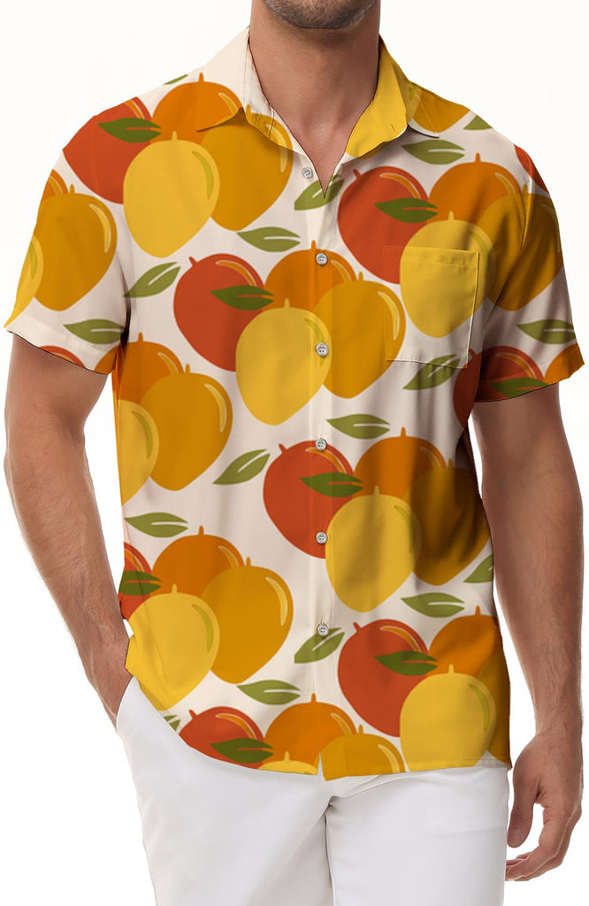 Colorful Pattern Men's Shirts Casual Hawaiian Shirts Short Sleeve Button Summer Beach Shirts