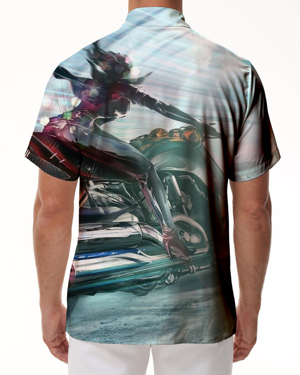 
Stimulating Lightning Men's Customized Motorcycle Short Sleeve Shirt Hawaii Tropical Seaside Vacation Short Sleeve Shirt Polyester
                