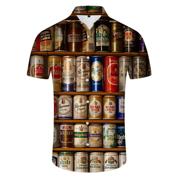 
Oktoberfest Mens Hawaiian Shirt Beer Print Short Sleeve Casual Shirt Pattern Lapel Street Casual Button-Down Top Fashion
                