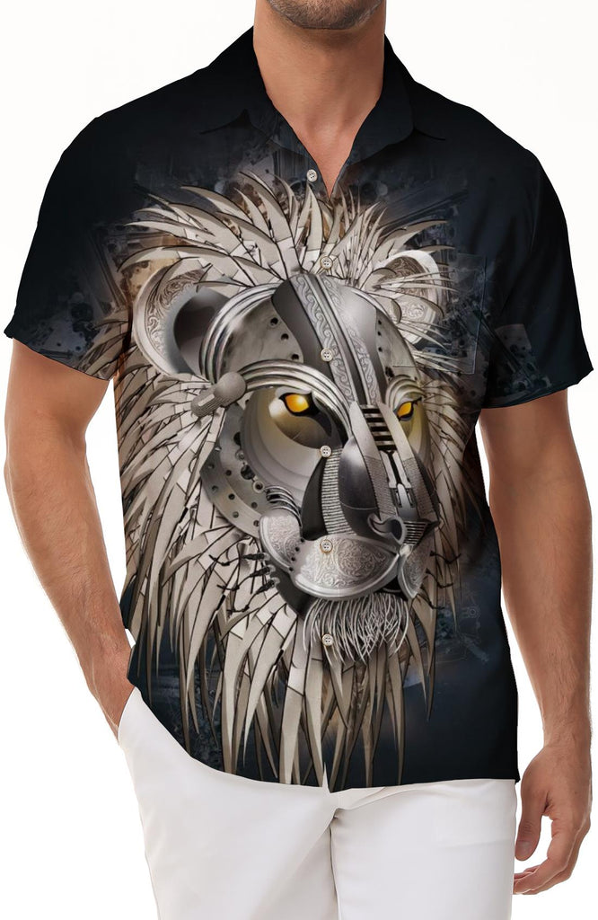 Novelty fun robot animal clothing shirt men 3D printing short sleeve fashion style summer