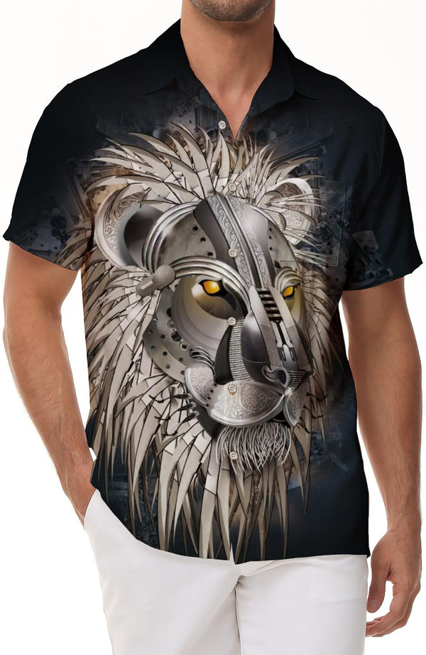 Novelty fun robot animal clothing shirt men 3D printing short sleeve fashion style summer