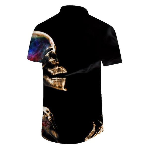
Black skull frame men's abstract personalized hip hop rap art casual fashion trend street wear
                