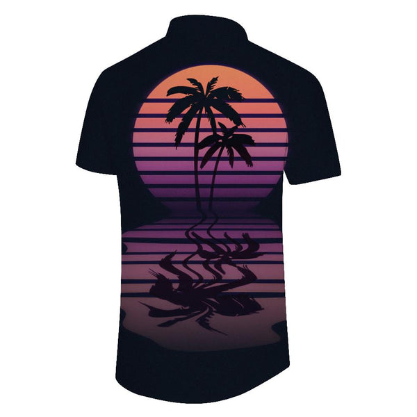 
Black Coconut Tree Tropical Summer Short Sleeve Shirt Men's Printed Hawaiian Shirt Casual Beach Shirt Tops Short Sleeve
                