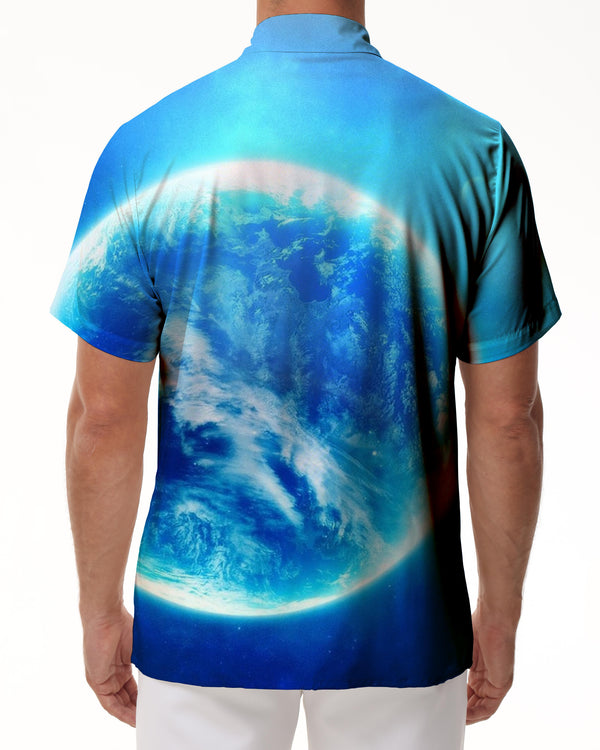 
Universe Planet Men's Shirt Short Sleeve Button Beach Shirt Tropical Vacation Seaside
                
