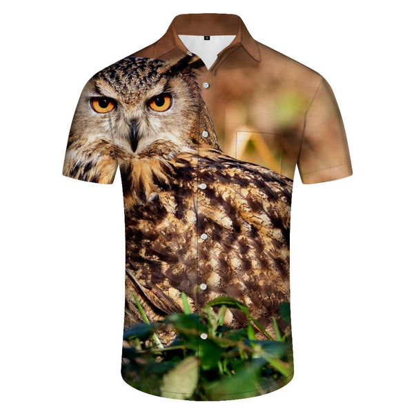 
Owl Meadow Short Sleeve Cuban Shirt Print Summer Shirt Men's Casual Button Shirt Suitable for Fashion Street Loose Fishing Daily Travel
                