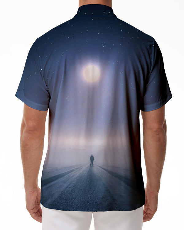 
Men's Galaxy Astronomy Hawaiian Shirt Blue Sky Stars Button Short Sleeve Shirt 3D Digital Print Beach Shirt Infinite Road
                