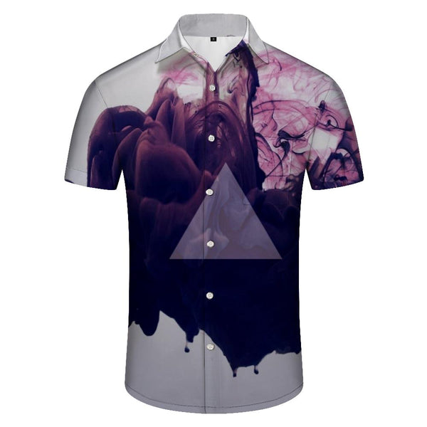 
Art Purple Triangle Tree Tropical Short Sleeve Button-Down Beach Shirt Mens Hawaiian Shirt Purple
                