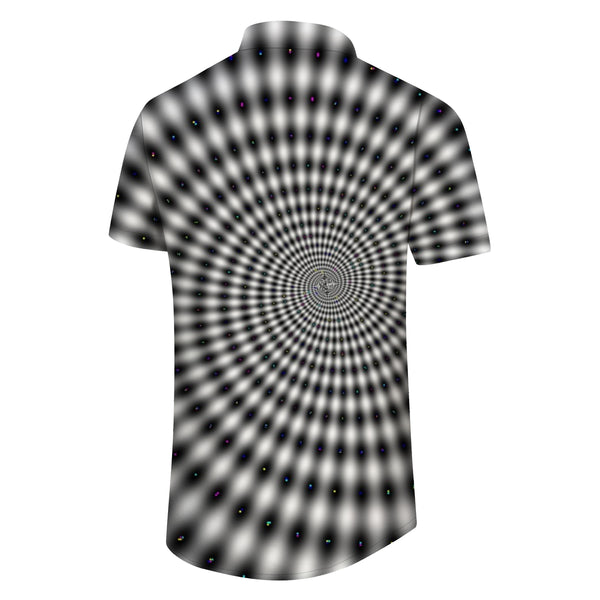 
Wire ball pattern summer men's Hawaiian beach shirt clothing short sleeves printed abstract shirt
                