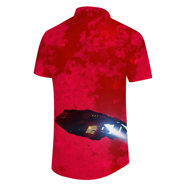 
Red Blood Abstract Men's Shirt Casual Micro-Stretch Short Sleeve Button Shirt Pocket Beach Vacation
                