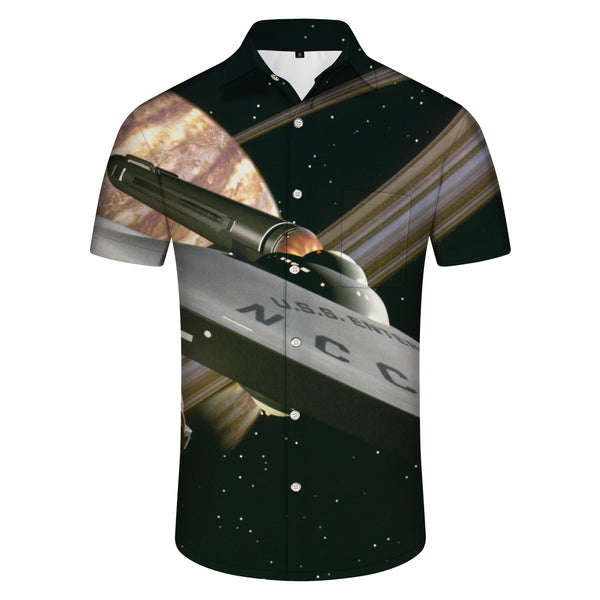 
Space Odyssey Spaceship Shirt Men's Summer Shirt Beach Shirt Pocket Collar Thin Fashion Casual Lightweight Soft Short Sleeve Comfortable
                