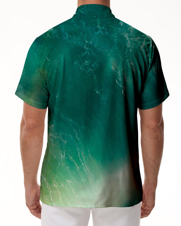 
Men's Casual Lapel Shirt Button Gradient Short Sleeve Shirt Fashion Clothing
                