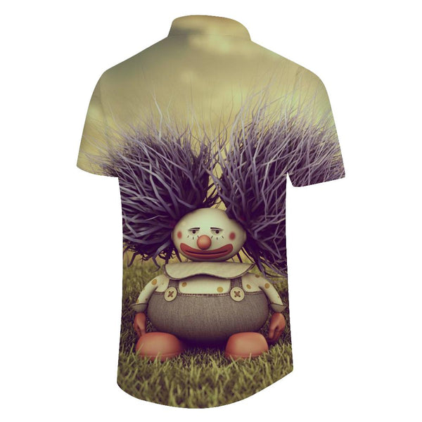 
Fun cartoon casual Hawaiian art design casual men's short sleeve design classic short sleeve shirt style
                