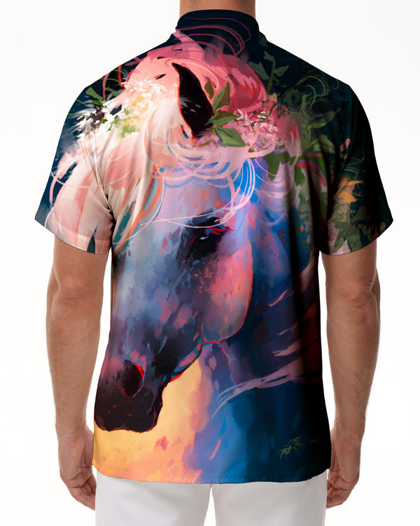 
Artistic Aesthetic Horse Fantasy Horse Tropical Beach Shirt Men's Casual Hawaiian Shirt Button
                