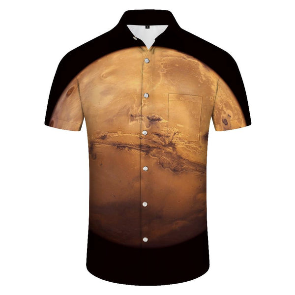
Moon Tropical Four Seasons Summer Men's Short Sleeve Hawaiian Shirt Black Printed Button Casual Shirt Short Sleeve
                