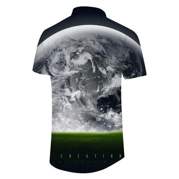 
Earth Space Planet Earth Mens Casual Button Down Hawaiian Shirt Tropical Summer Outfit Mens Vintage Beach Clothing
                